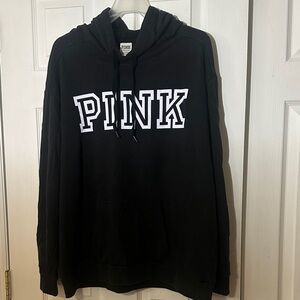 Victorias Secret Black PINK Hoodie, Size XL